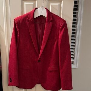 Elegant Red Men's Blazer